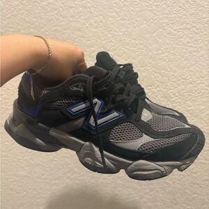 New Balance Black, Gray & Blue Running Sneakers